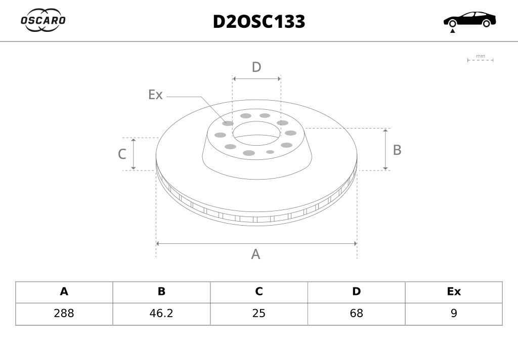 Discos de freno OSCARO ref. D2OSC133
