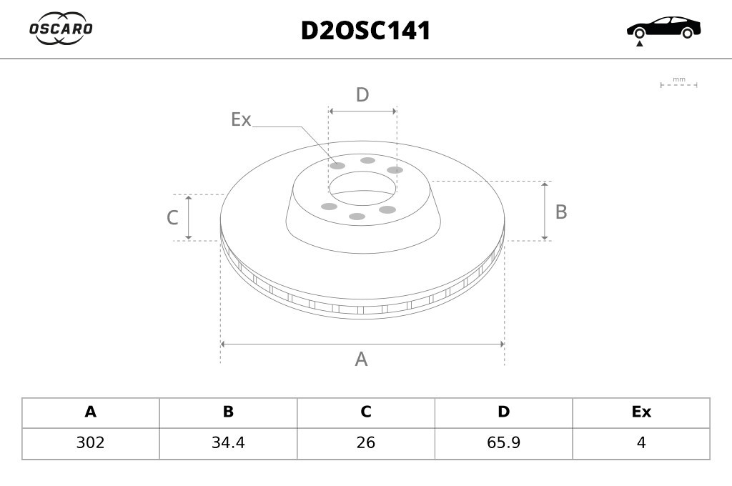 Discos de freno OSCARO ref. D2OSC141