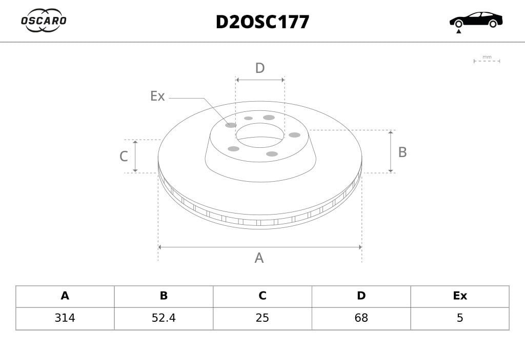 Discos de freno OSCARO ref. D2OSC177