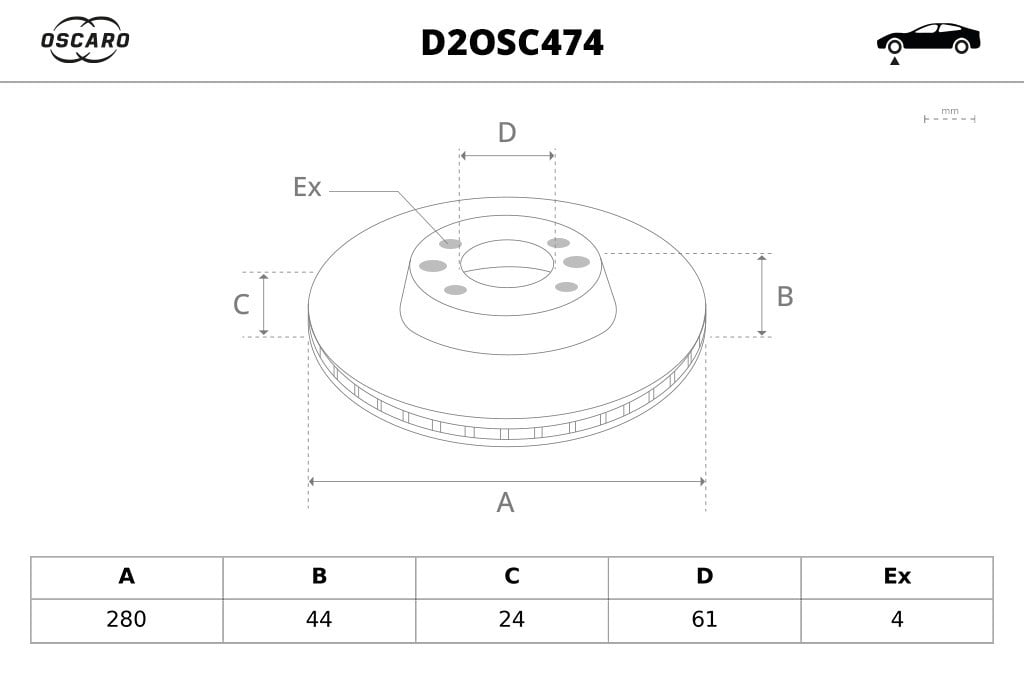 Discos de freno OSCARO ref. D2OSC474