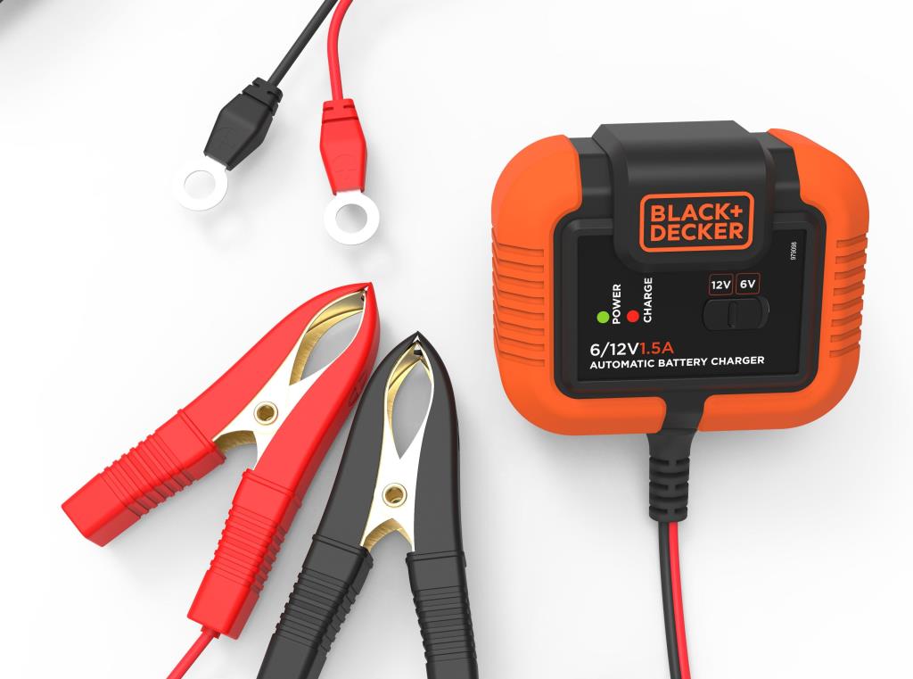 Chargeur de batterie de voiture ((de 6 à 12 V, et câbles)) BLACK+DECKER ref. BXAE00021