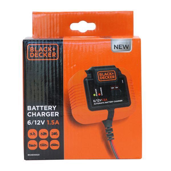 Chargeur de batterie de voiture ((de 6 à 12 V, et câbles)) BLACK+DECKER ref. BXAE00021