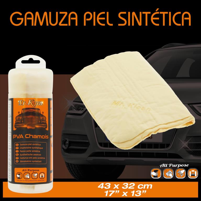 Peau chamoisée essuyage et séchage CAR + KLIN007