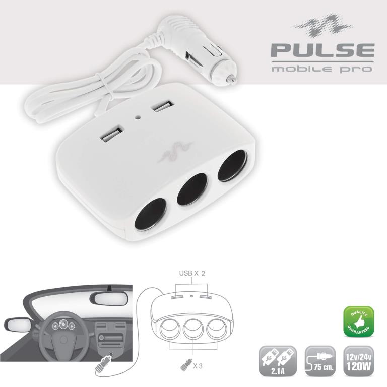 Chargeur allume-cigare PULSE MLS511W
