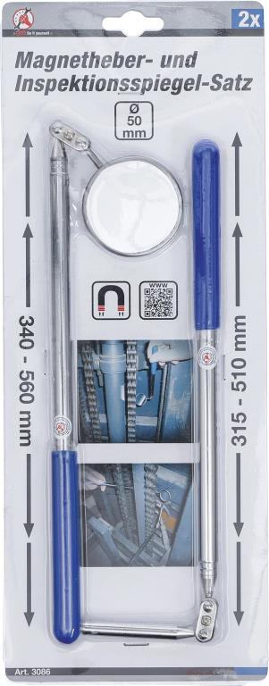 Miroir télescopique (Miroir d'inspection) BGS DIY 3086