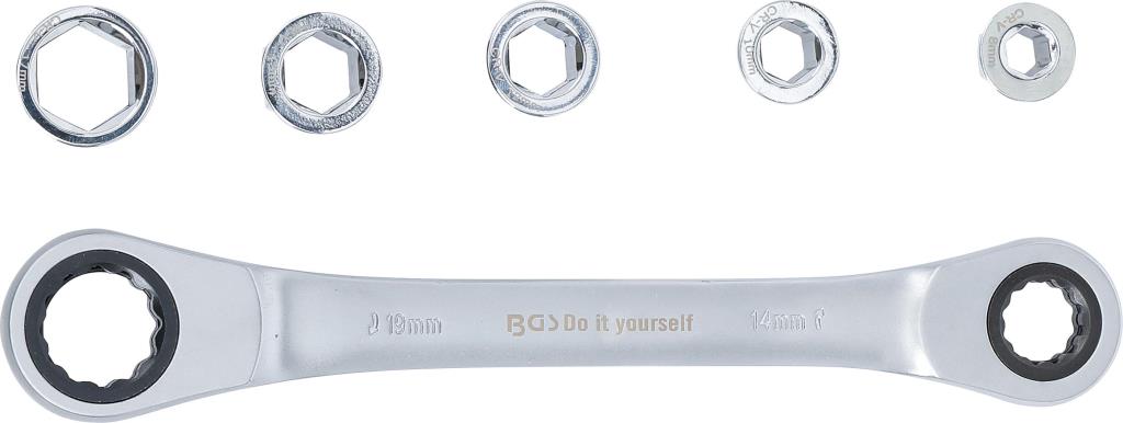 Llave mixta de carraca BGS DIY 71016