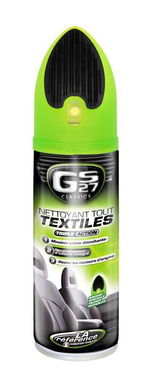Nettoyant textile (Nettoyant sièges) GS27 Nettoyant tous Textiles 400 ml avec Brosse - ref. CL110261