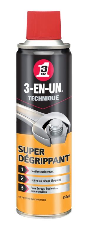Dégrippant-Lubrifiant 3-EN-UN Aérosol Super dégrippant 250 ml - ref. 33081/10