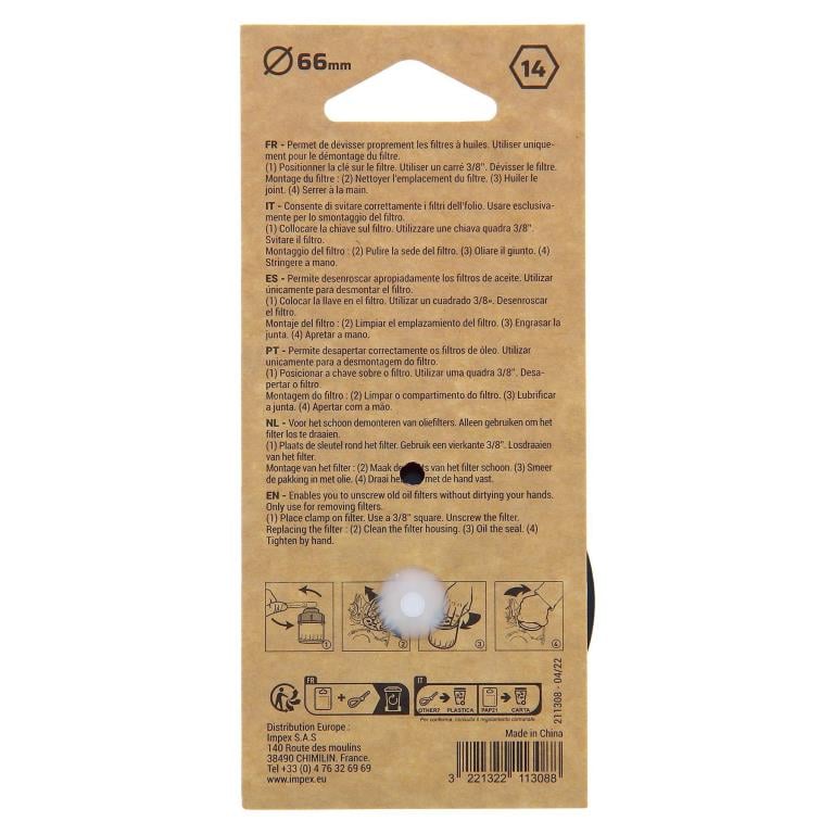 Chave de filtro de óleo PRECISION STEEL ref. 211308