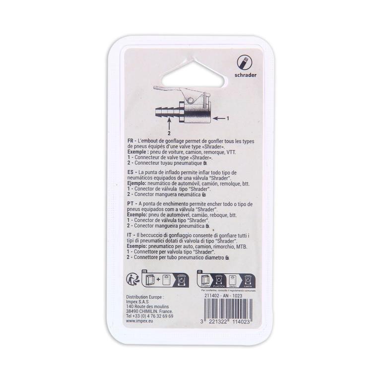 Accessoires de gonflage PRECISION STEEL 211402