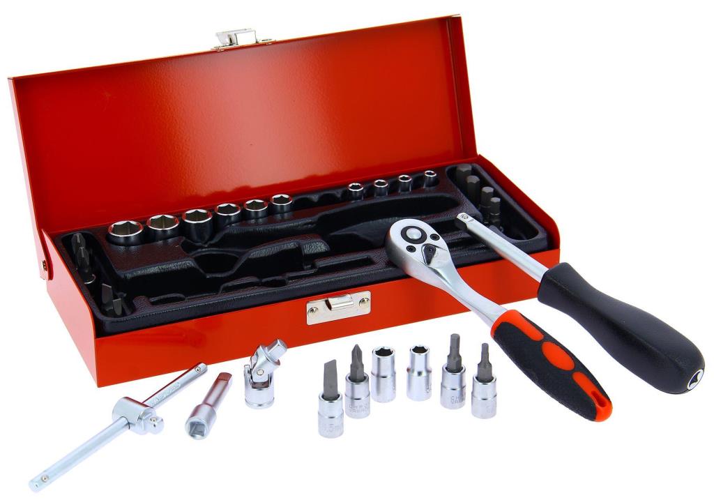 Coffret cliquets et douilles 1/4" PRECISION STEEL ref. 211420