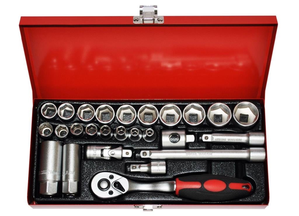 Coffret cliquets et douilles 3/8" PRECISION STEEL ref. 211421