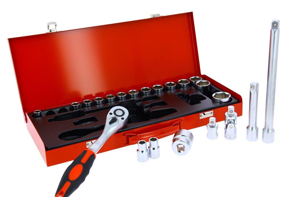 Conjunto de catracas e soquetes de 1/2 PRECISION STEEL ref. 211422