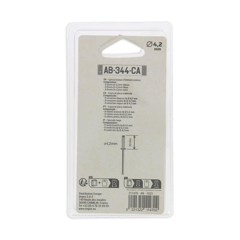 Rivet de plaque PRECISION STEEL 211470