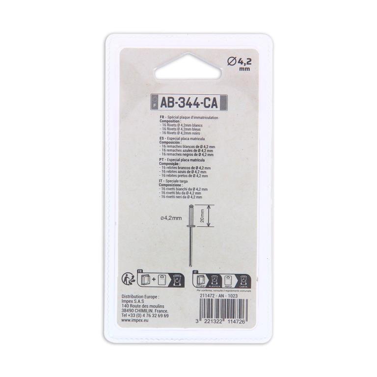 Rivet de plaque PRECISION STEEL 211472