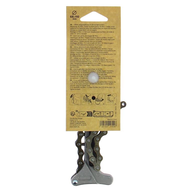 Chave de filtro de óleo PRECISION STEEL ref. 211302