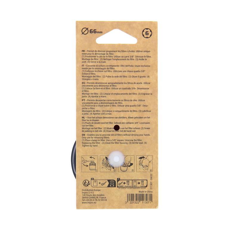Chave de filtro de óleo PRECISION STEEL ref. 211307