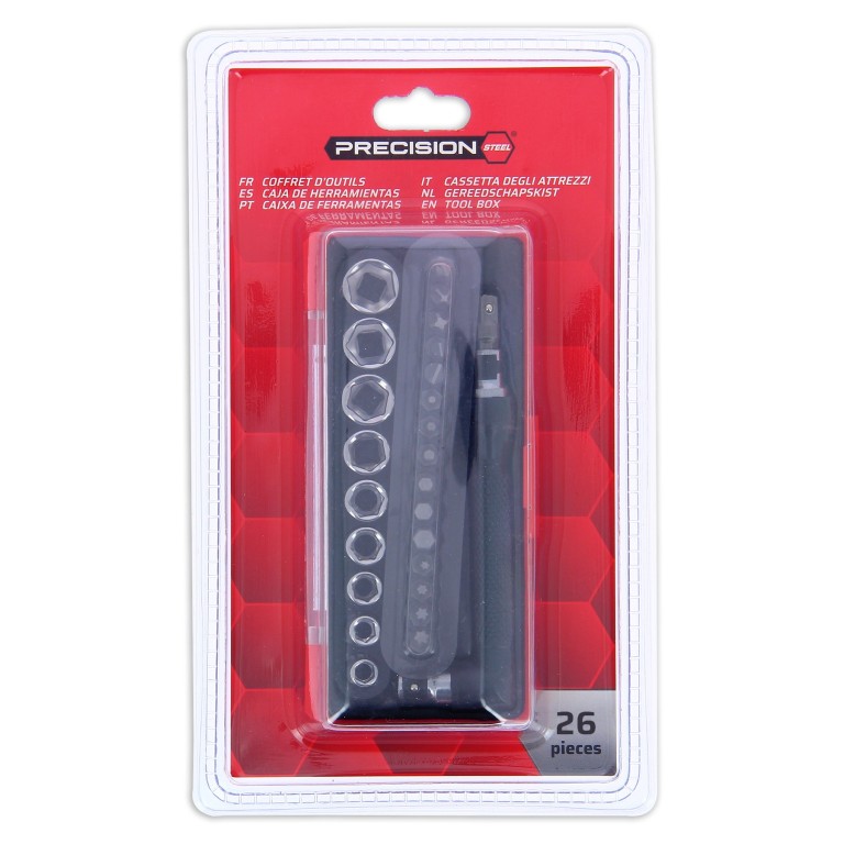 Conjunto de chaves de caixa e de roquete PRECISION STEEL ref. 233422
