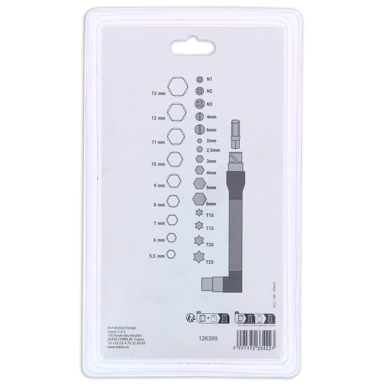 Conjunto de chaves de caixa e de roquete PRECISION STEEL ref. 233422