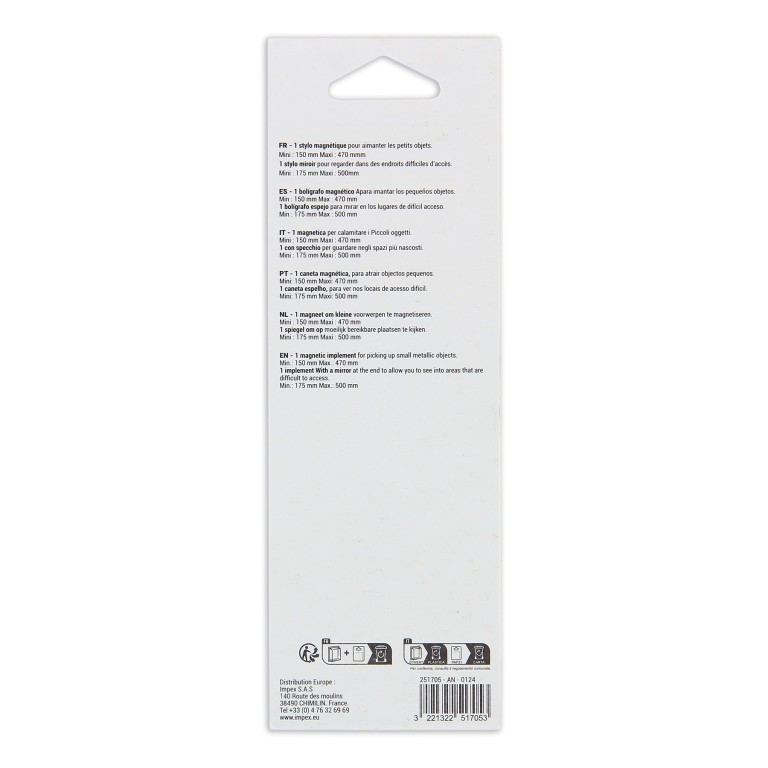Miroir télescopique (Miroir d'inspection) PRECISION STEEL ref. 251705