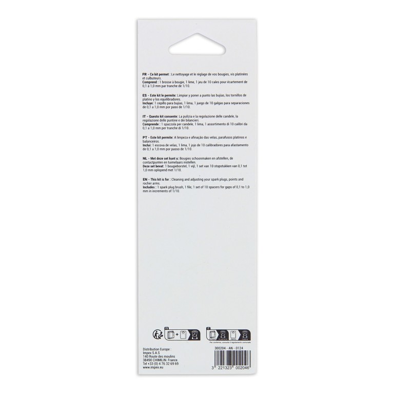 Brosse metallique pour bougie (Brosse à bougies) PRECISION STEEL ref. 300204