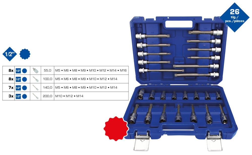 Douilles 1/2" XZN BRILLANT TOOLS BT022026
