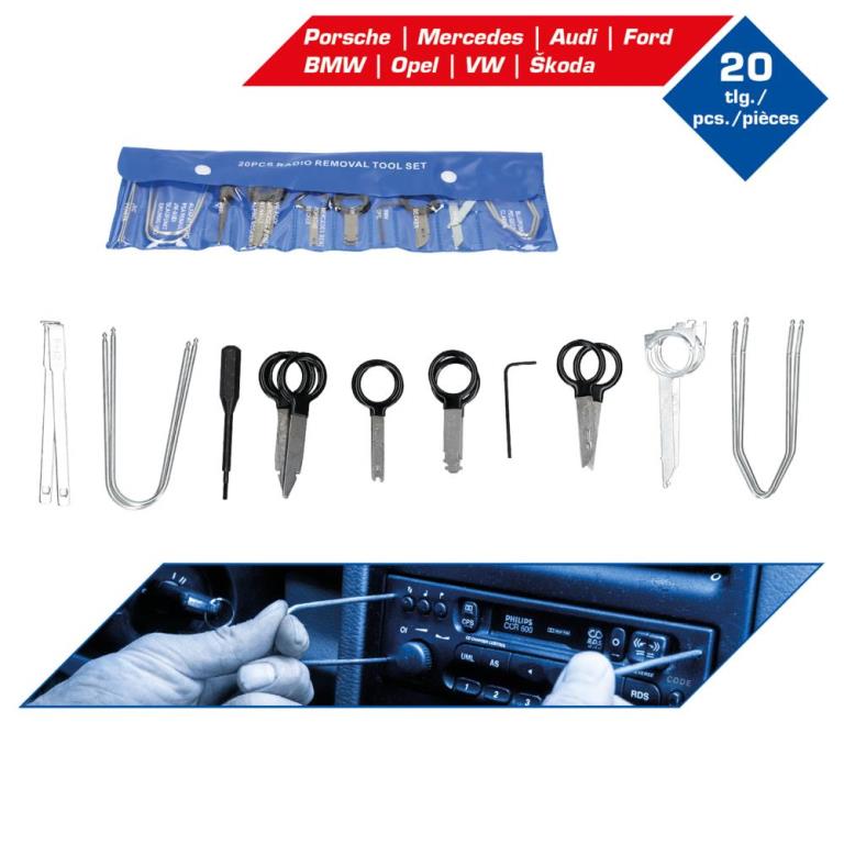Kit démontage auto radio BRILLANT TOOLS ref. BT511200