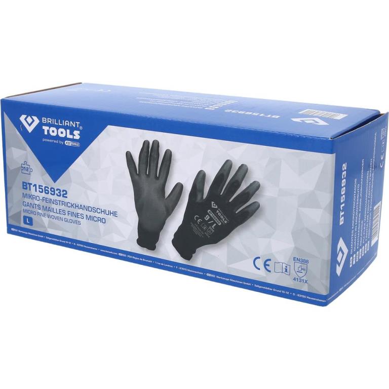 Gants BRILLANT TOOLS Gants micro mailles fines BRILLIANT TOOLS Large - ref. BT156932