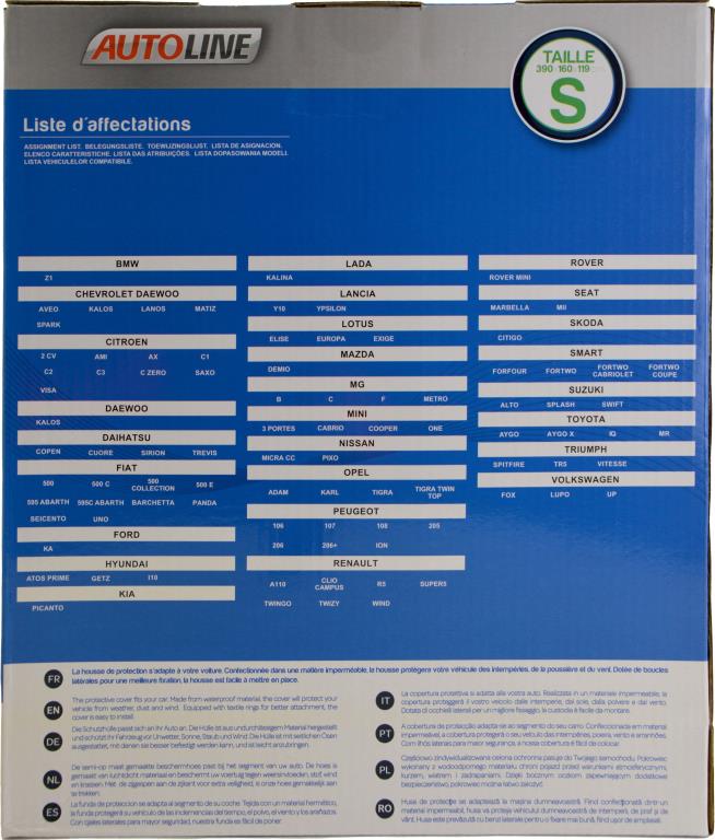 Bâche de protection voiture (Housse de protection voiture) AUTOLINE ref. 932914
