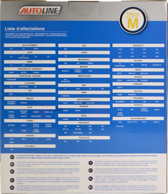 Bâche de protection voiture (Housse de protection voiture) AUTOLINE ref. 932915