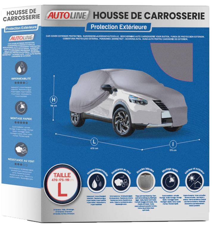 Bâche de protection voiture (Housse de protection voiture) AUTOLINE 932916