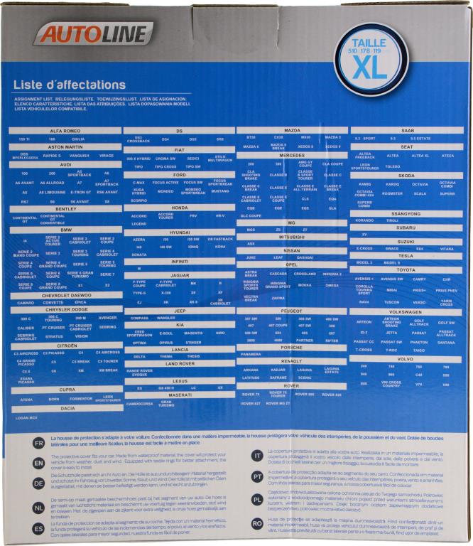 Bâche de protection voiture (Housse de protection voiture) AUTOLINE 932917