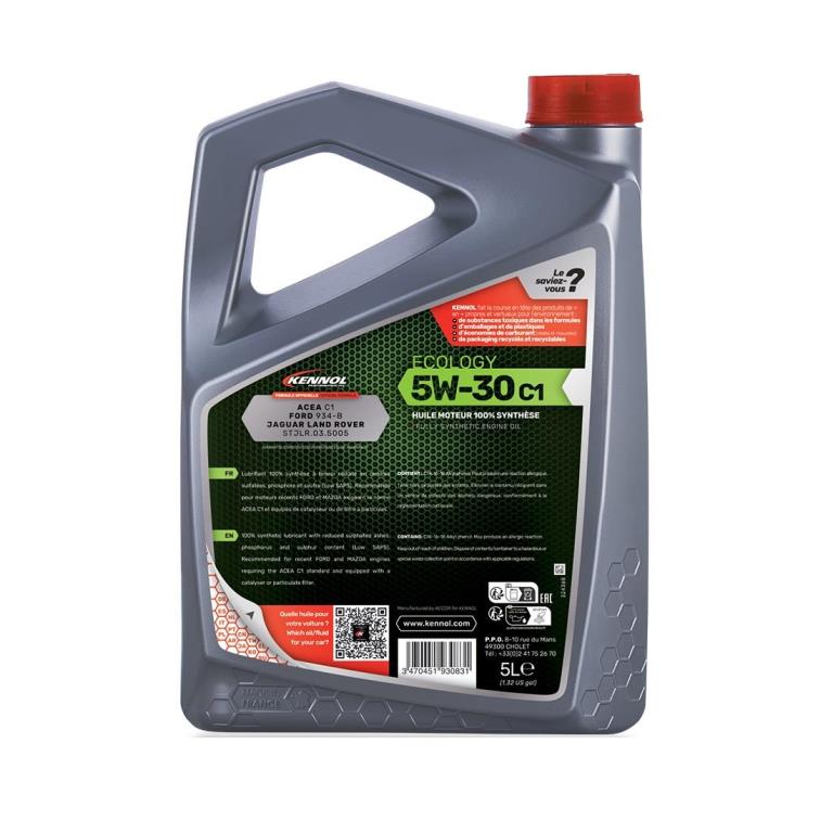 Aceite de motor (Aceite motor) KENNOL 5W-30 ECOLOGY C1 5L - ref. 193083