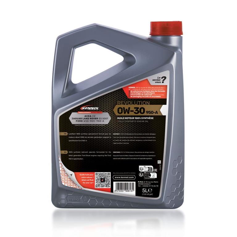 Huile moteur KENNOL 0W-30 950-A REVOLUTION 5L - ref. 192613
