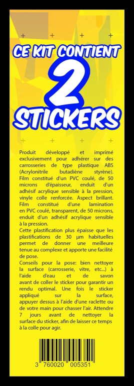 Décoration & personnalisation du véhicule UNICUST ref. PL1968