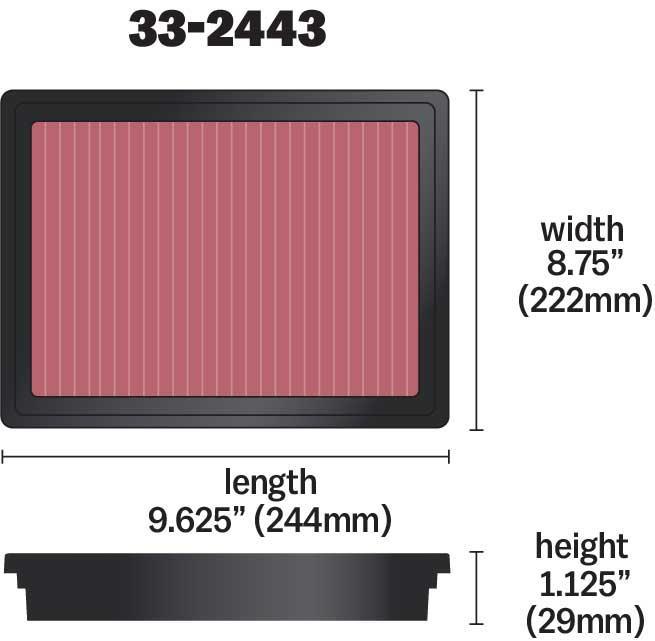 Filtre à air K&N Engineering, Inc. ref. 33-2443