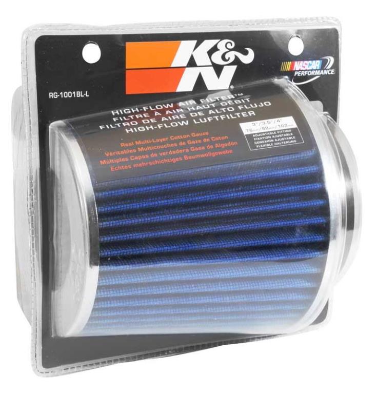 Filtro de aire universal K&N Engineering, Inc. ref. RG-1001BL-L