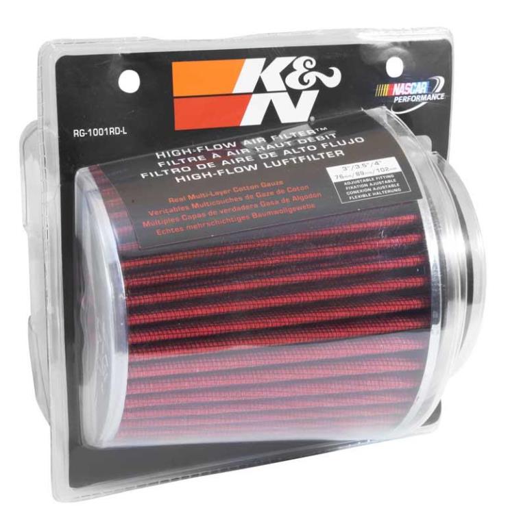 Filtro de ar universal K&N Engineering, Inc. ref. RG-1001RD-L