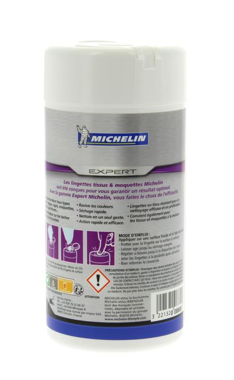 Lingettes textile (Nettoyant sièges) MICHELIN  ref. 008880