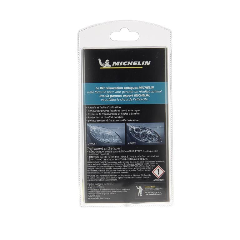 Kit rénovateur d'optiques (Rénovateur phare) MICHELIN ref. 009475
