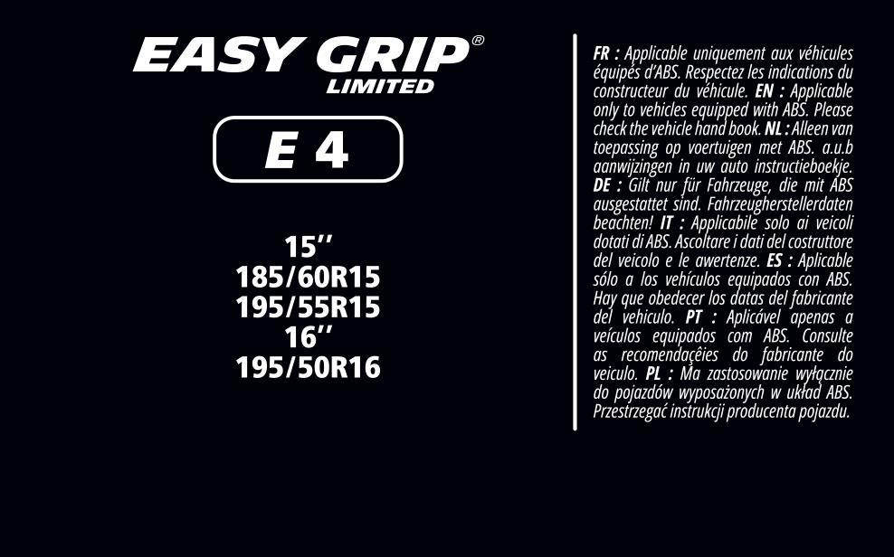 Chaînes neige (Chaussettes neige) MICHELIN MICHELIN Easy Grip e-Limited - ref. 008324