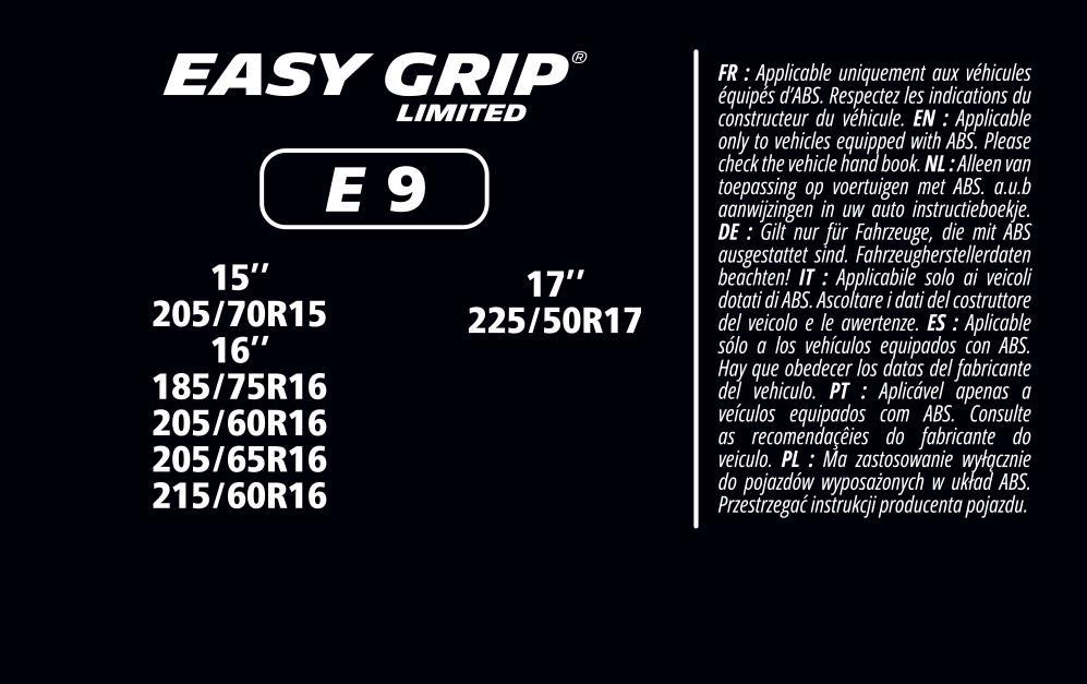 Chaînes neige (Chaussettes neige) MICHELIN MICHELIN Easy Grip e-Limited - ref. 008329