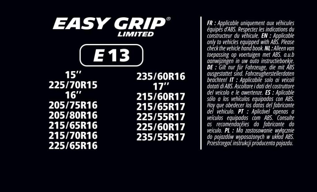 Chaînes neige (Chaussettes neige) MICHELIN MICHELIN Easy Grip e-Limited - ref. 008333