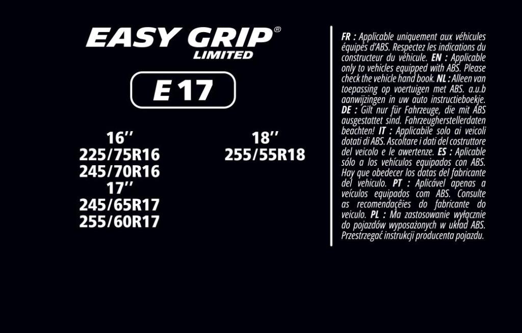 Chaînes neige (Chaussettes neige) MICHELIN MICHELIN Easy Grip e-Limited - ref. 008337