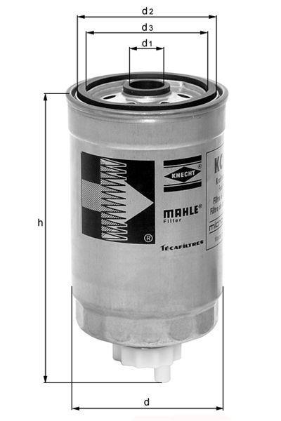 Filtre à carburant (Filtre à gasoil) KNECHT FILTER ref. KC 103
