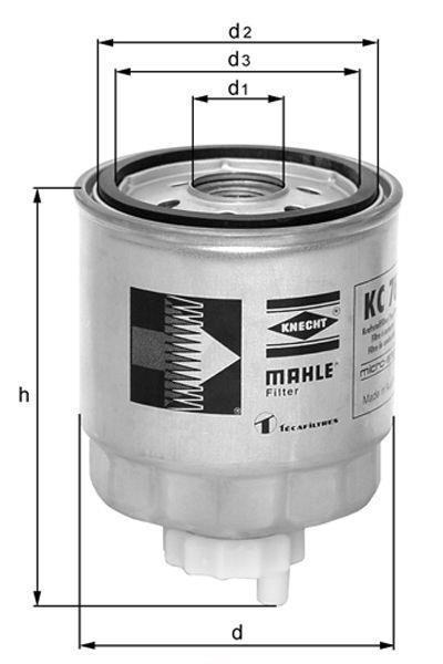 Filtre à carburant (Filtre à gasoil) KNECHT FILTER ref. KC 76
