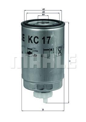 Filtro combustible KNECHT FILTER ref. KC 17D