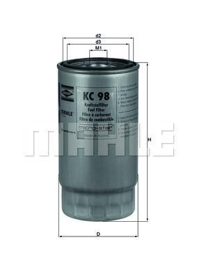 Filtro combustible KNECHT FILTER ref. KC 98