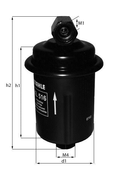 Filtre à carburant (Filtre à gasoil) KNECHT FILTER KL 516