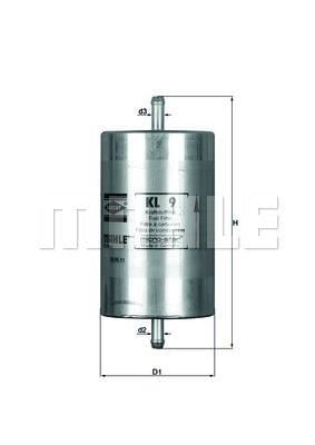 Filtro combustible KNECHT FILTER ref. KL 9